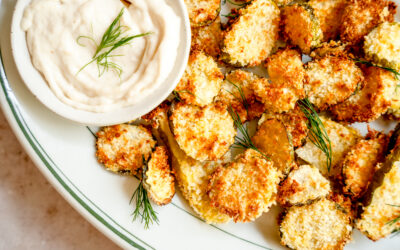 Air Fried Pickles with Gold’s Zesty Horseradish Sauce