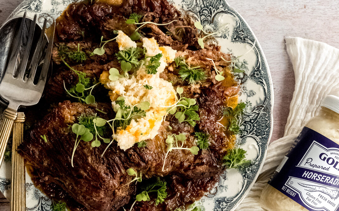 Red Wine Horseradish Brisket