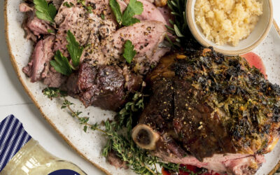 Gold’s Horseradish & Herb Crusted Leg of Lamb