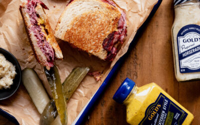 Toasted Reuben with Horseradish & Mustard